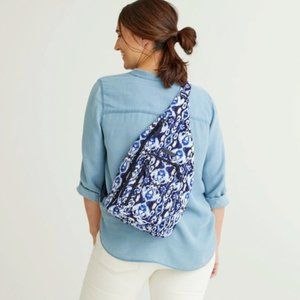 Vera Bradley Sling Bag Blue Ikat Island